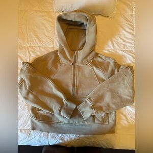 Lululemon tan cropped scuba hoodie